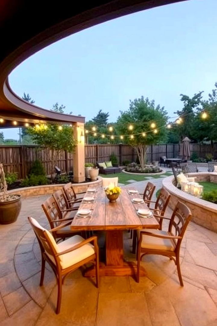Versatile Dining Area - 22 Semi Circle Patio Ideas and Inspiration
