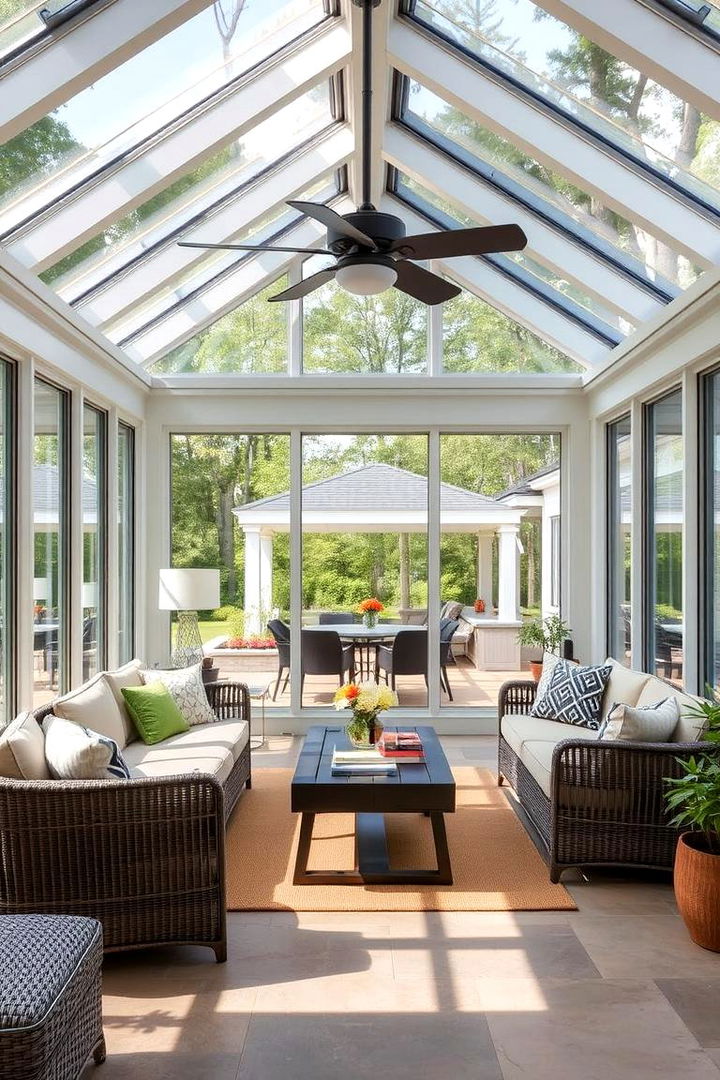 Versatile Entertaining Nook - 22 Sunroom and Deck Combo Ideas