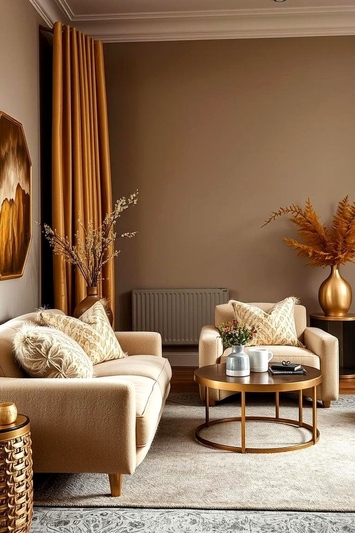 Versatile Gold Textural Layers - 22 Gold Bedroom Ideas