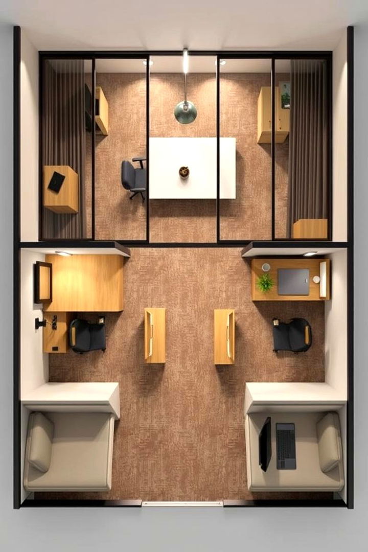 Versatile Layout Options - 22 Office Guest Room Ideas