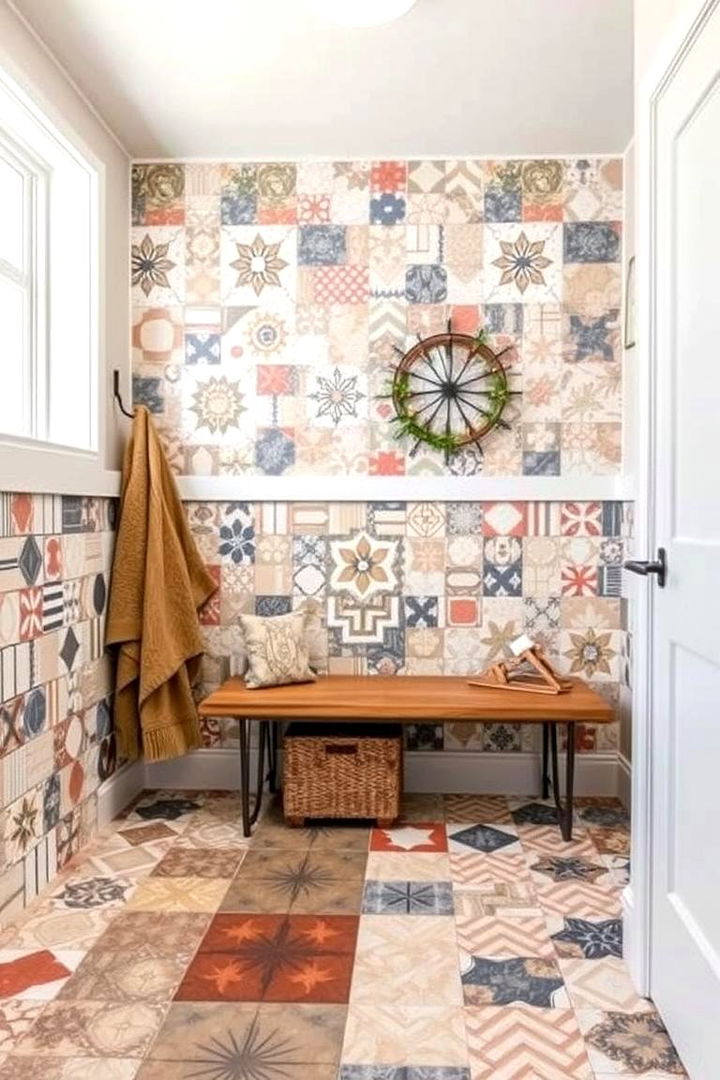 Versatile Mix and Match Tiles for Creative Freedom - 22 Mudroom Tile Floor Ideas
