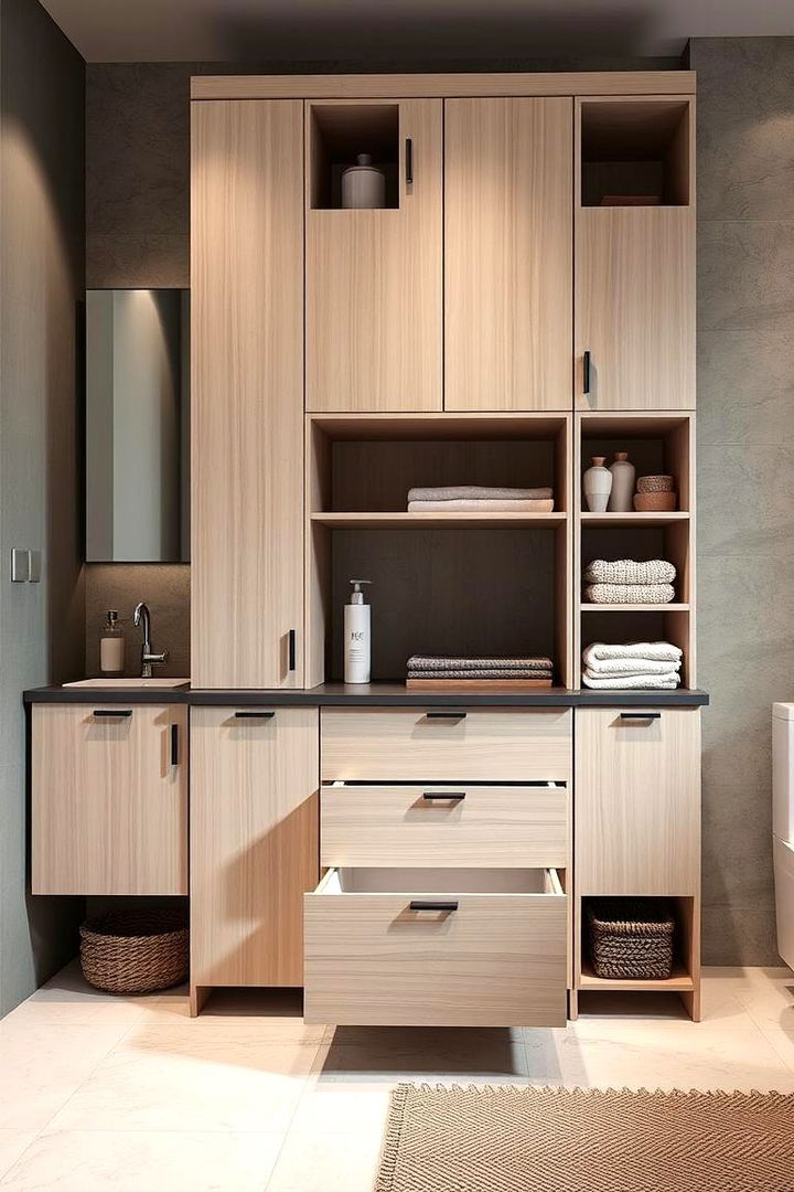 Versatile Modular Cabinets - 22 Bathroom Cabinet Ideas
