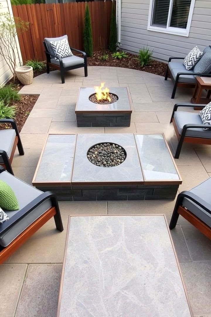 Versatile Modular Firepit Design - 22 Patio Ideas With Firepit