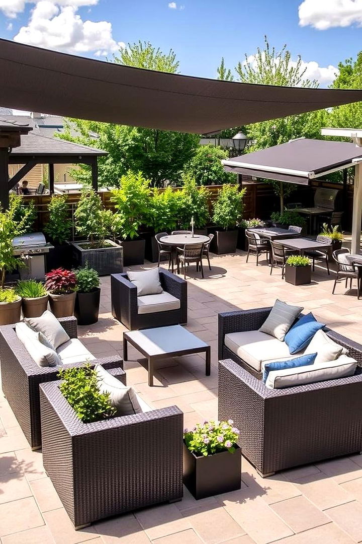 Versatile Multi Use Zones - 22 Deck and Patio Combination Ideas