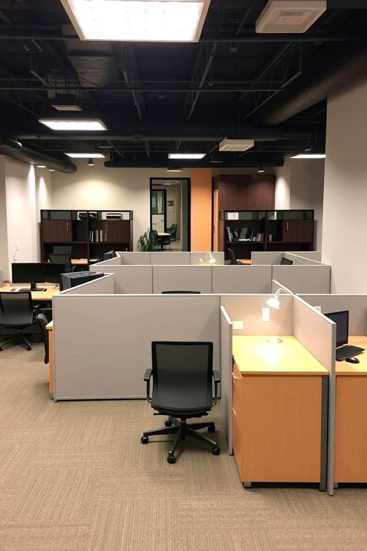 Versatile Multi Zone Office - 22 basement office ideas