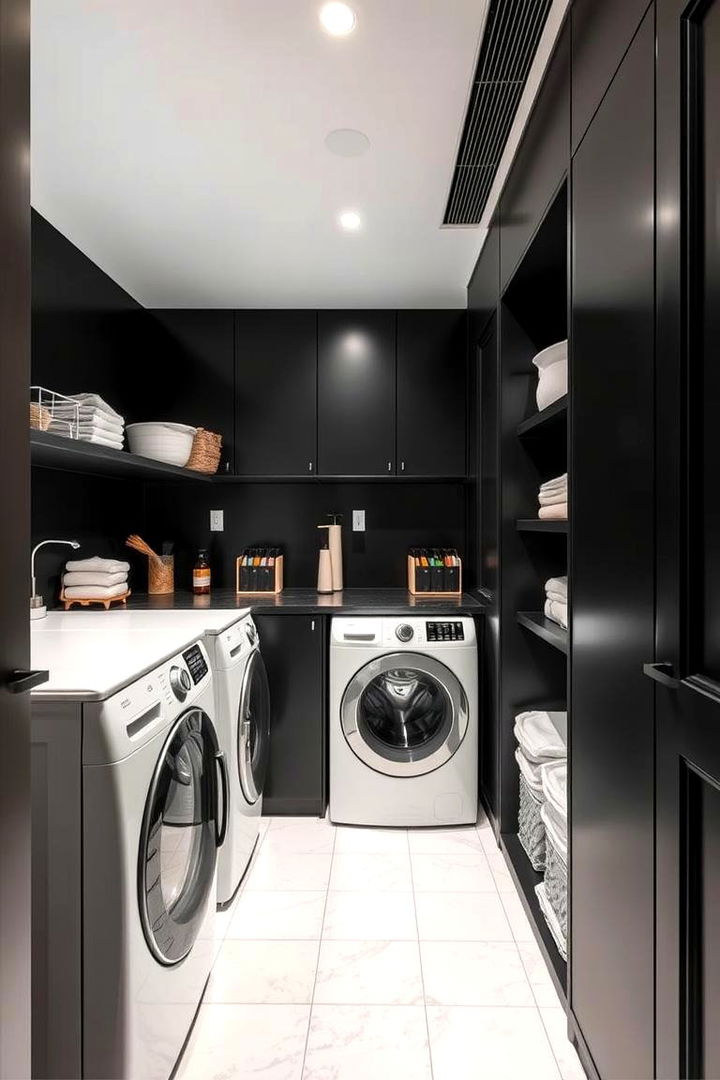 Versatile Multipurpose Spaces - 22 black laundry room ideas