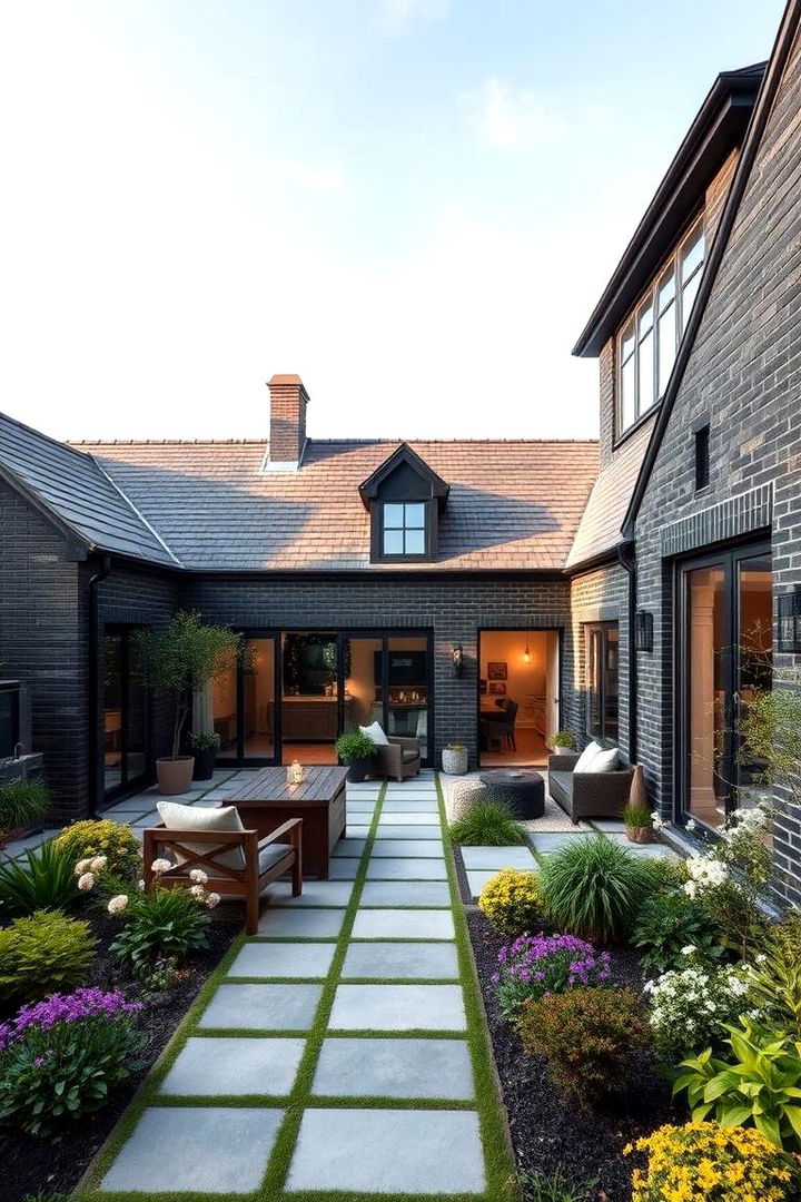 Versatile Outdoor Integration - 22 Black Brick House Exteriors