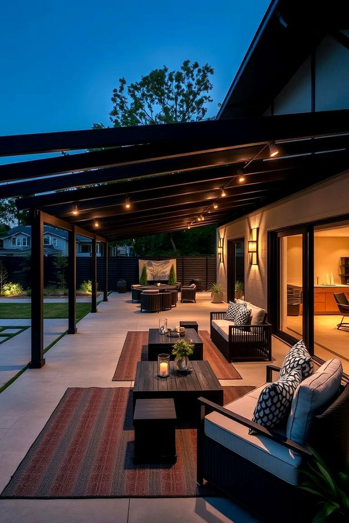 Versatile Outdoor Living Space - 22 beige and black house exterior ideas