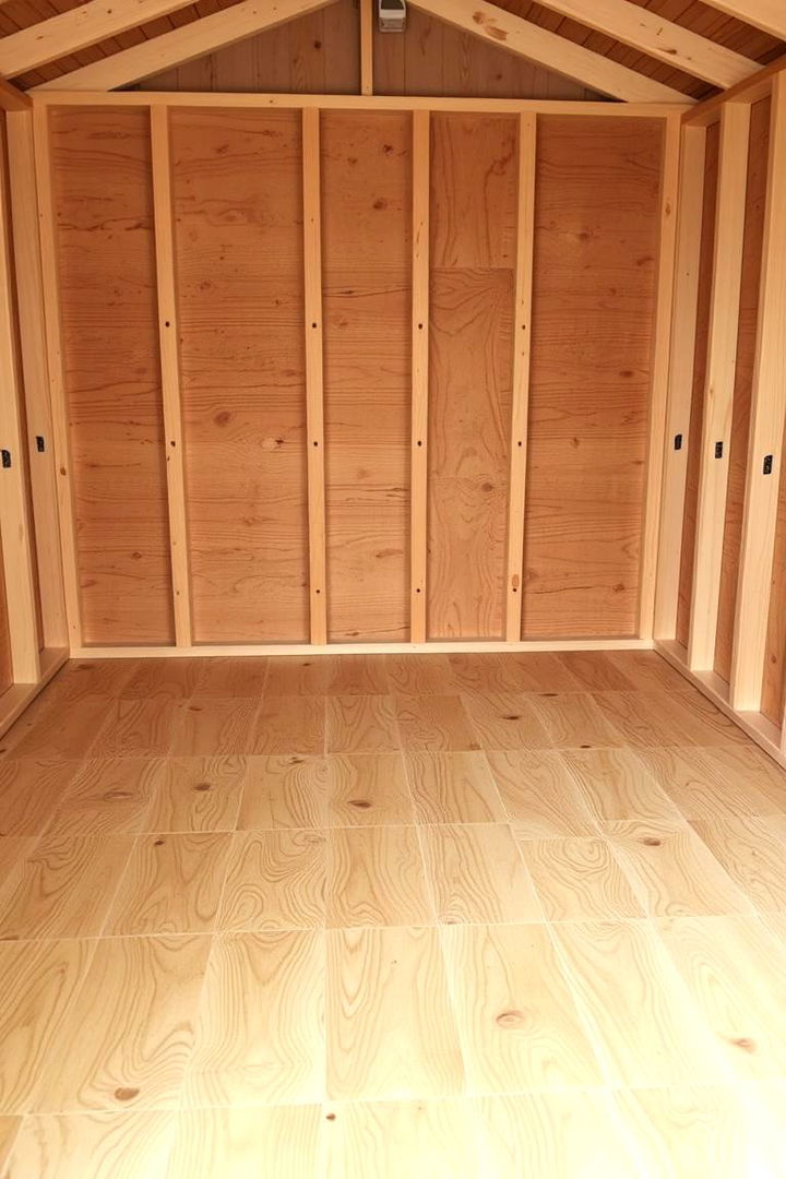 Versatile Plywood Subflooring - Shed Floor Ideas for Durability and Easy Maintenance