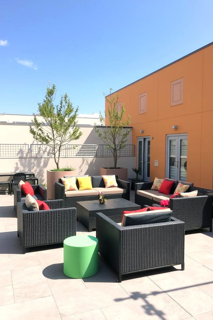 Versatile Seating Arrangements - 22 Townhouse Backyard Ideas