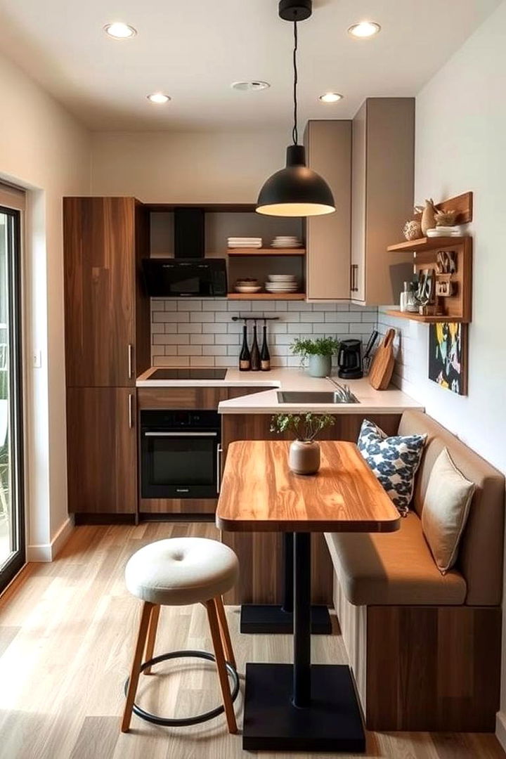 Versatile Seating Options - 22 One Wall Kitchen Ideas