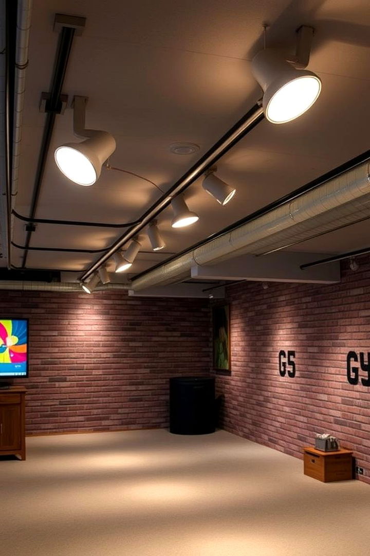 Versatile Track Lighting Options - 22 Basement Lighting Ideas