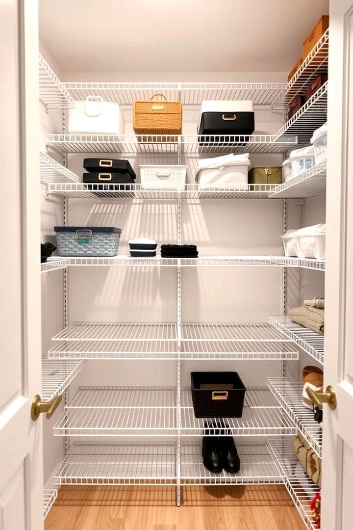 Versatile Wire Shelves for Flexibility - 22 Closet Shelving Ideas