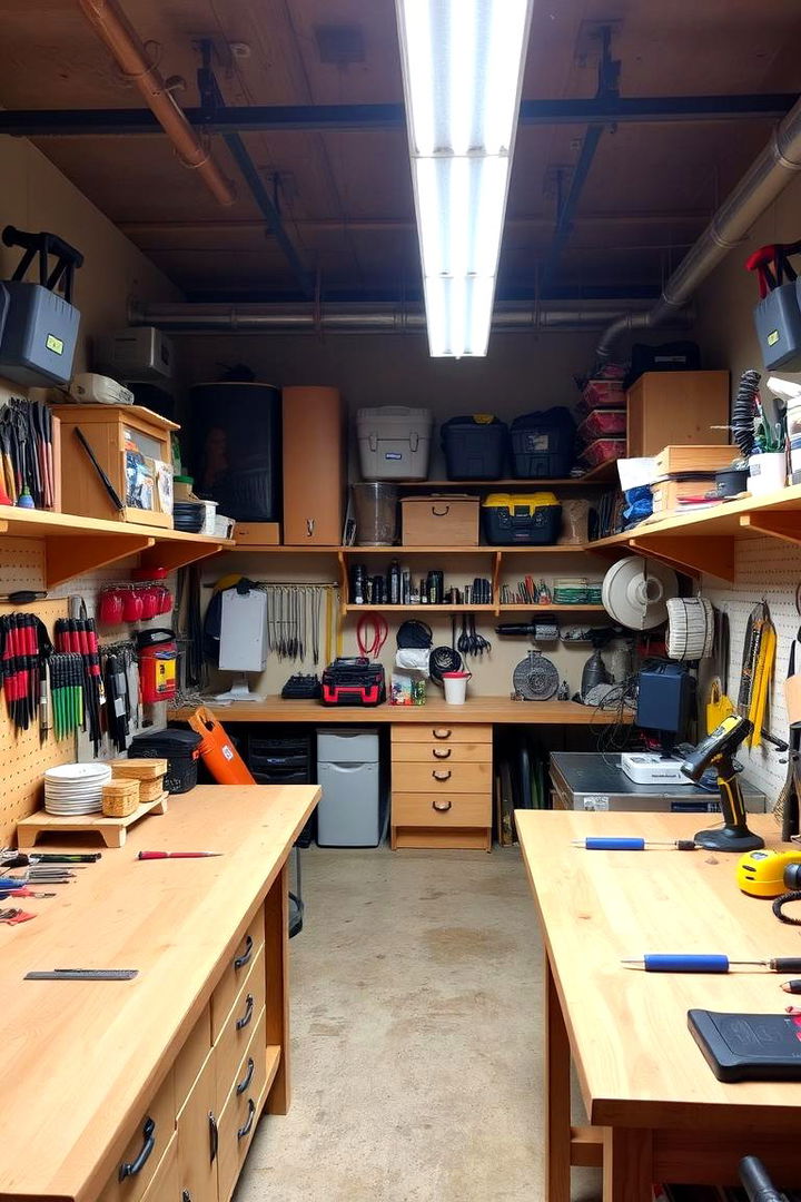Versatile Workshop and Hobby Station - 22 Man Cave Ideas