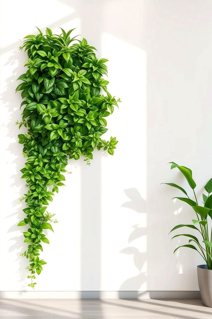 Vertical Garden Accent - 22 Blank Wall Ideas