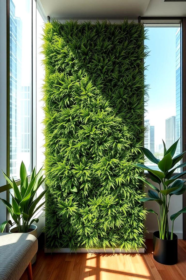 Vertical Garden Accent - 22 Artificial Grass Wall Design Ideas