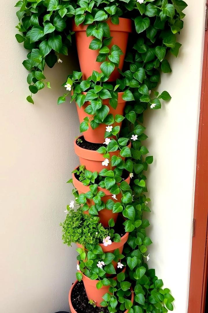 Vertical Garden Display - 22 Corner Garden Ideas With Pots