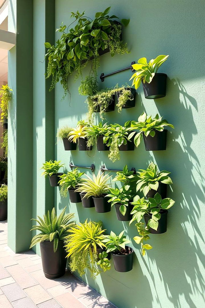Vertical Garden Features - 22 Sage Green House Exterior Ideas