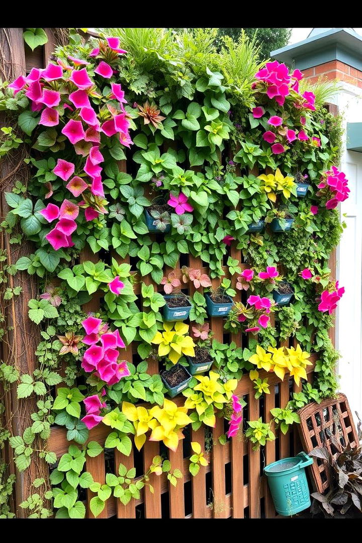 Vertical Garden Integrated Fence - 22 Front Yard Fence Ideas