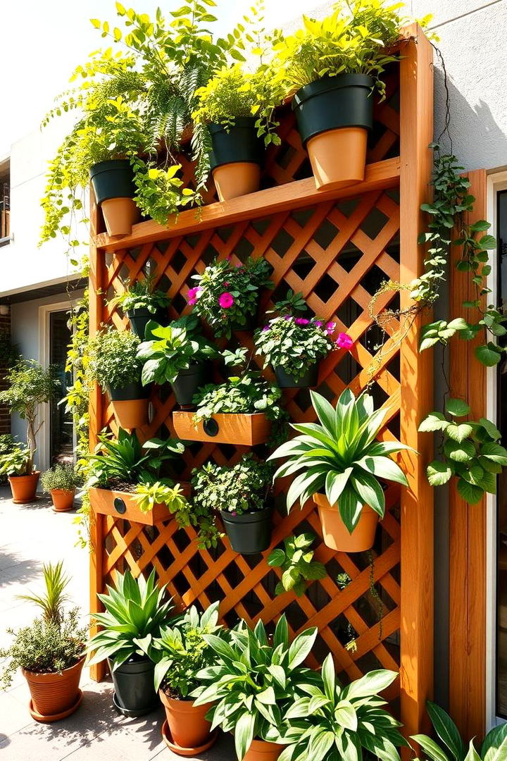 Vertical Garden Lattice - 22 Deck Lattice Ideas