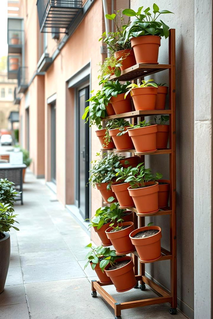 Vertical Garden Tower Stand - 22 Outdoor Plant Stand Ideas