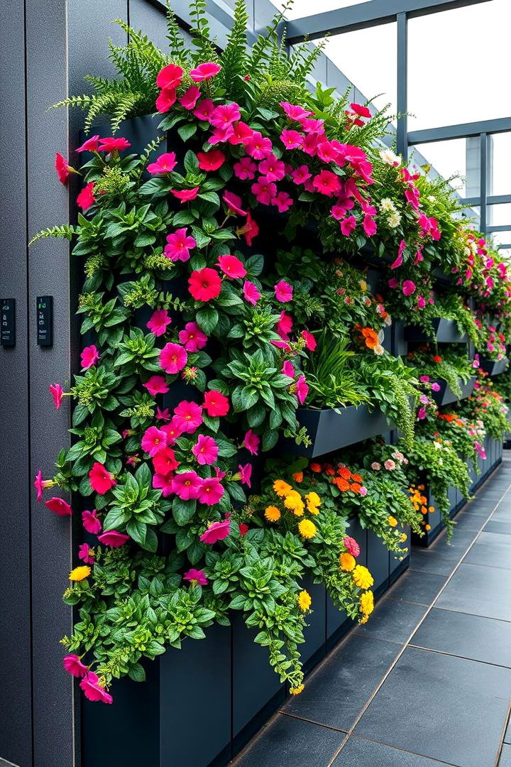 Vertical Gardening Planters - 22 black concrete patio ideas