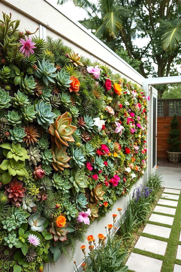Vertical Gardening Wall Features - 22 Florida Backyard Ideas