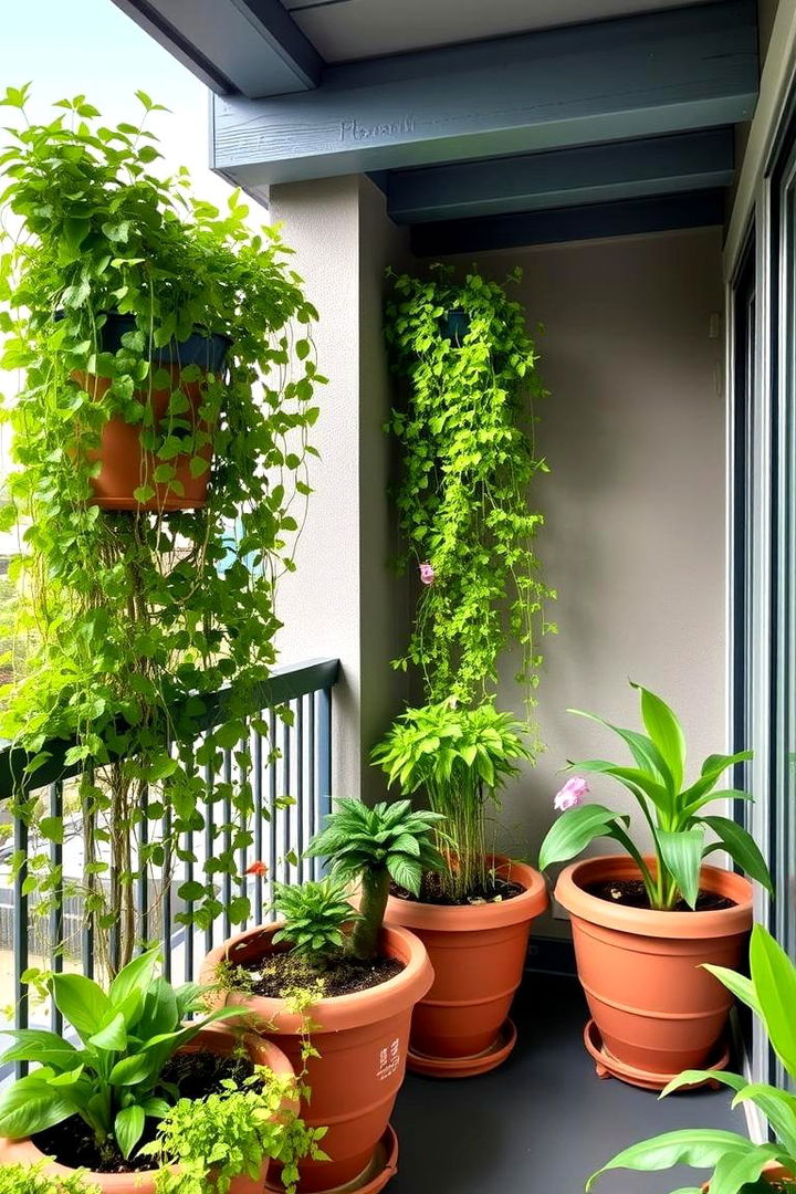 Vertical Gardening for Seclusion - 22 Balcony Privacy Ideas