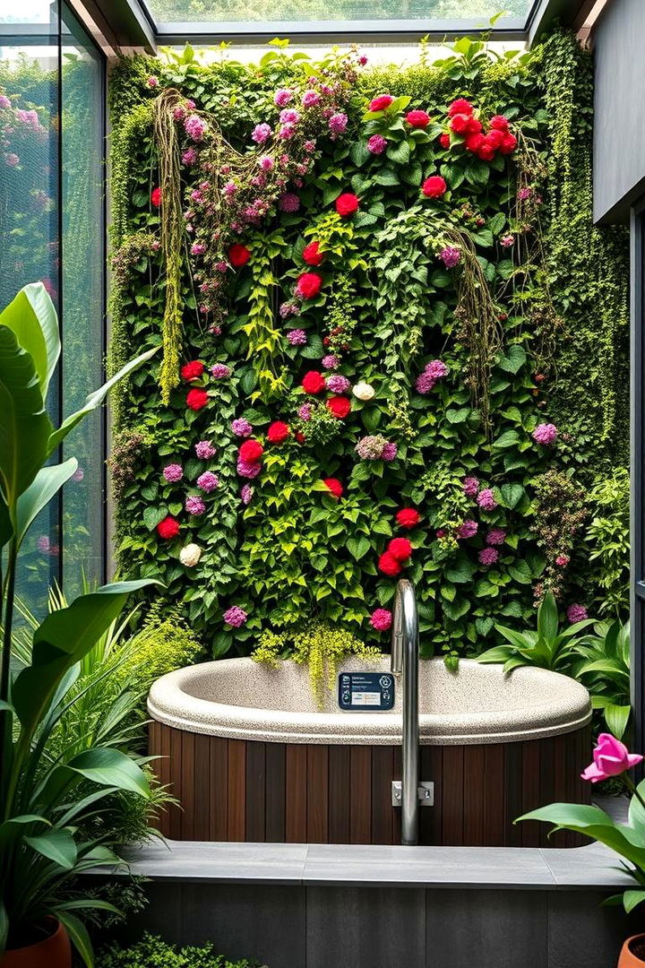 Vertical Gardens - 22 Hot Tub Landscaping Ideas
