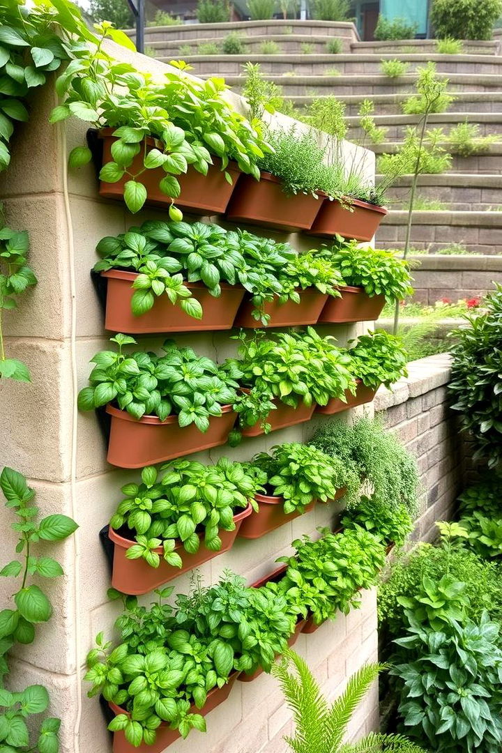 Vertical Herb Gardens - 22 Hillside Terraced Garden Ideas