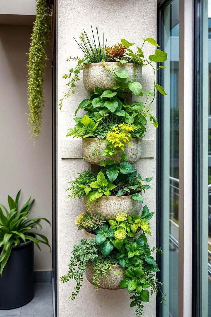 Vertical Planter Marvels - 22 Small Front Yard Landscaping Ideas