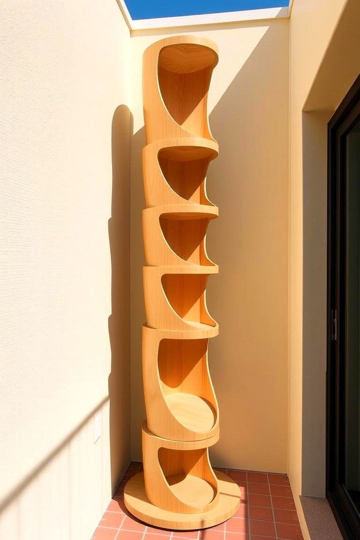 Vertical Shoe Tower - 22 Outdoor Shoe Storage Ideas