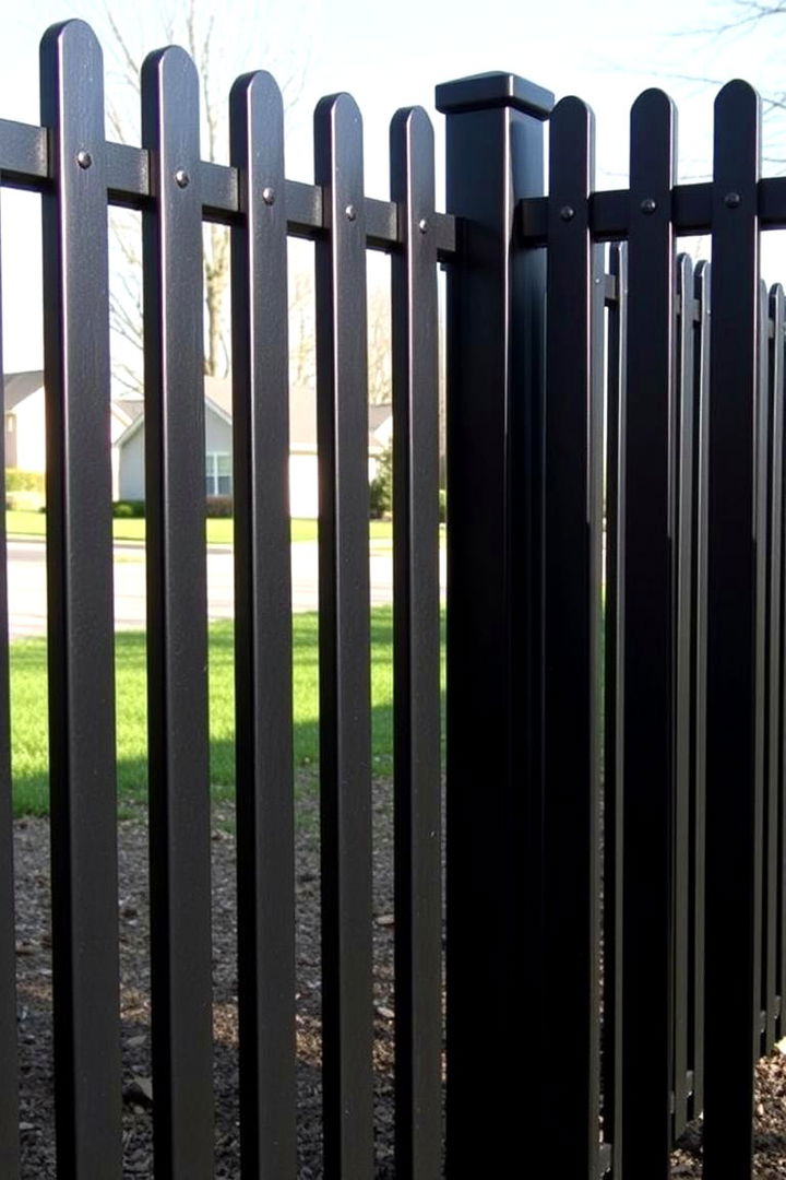 Vertical Slat Black Fence - 22 Black Fence Ideas