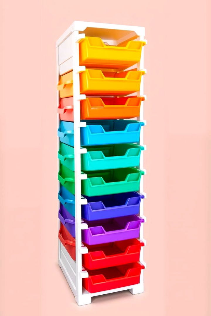 Vertical Sorting Bins - 22 Stackable Laundry Room Ideas