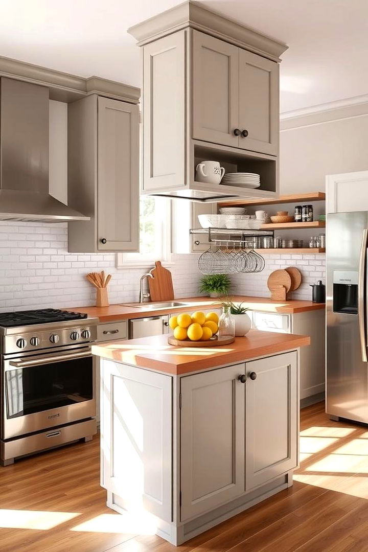 Vertical Space Maximizer Island - 22 Small Kitchen Island Ideas