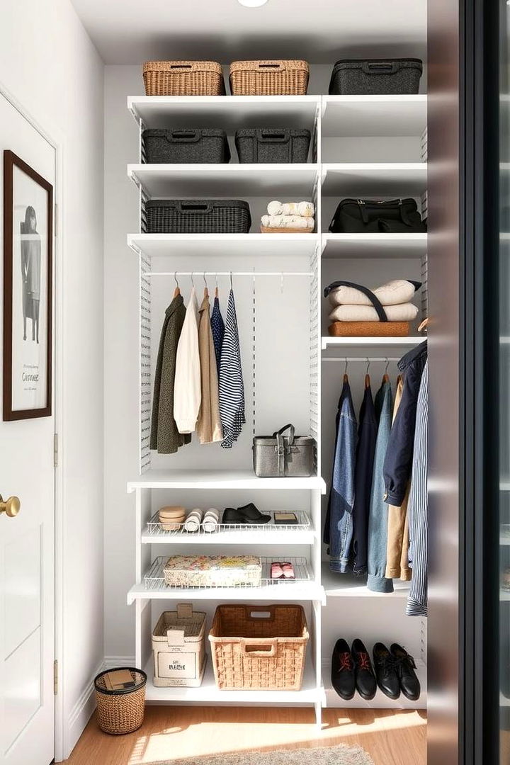 Vertical Space Utilization in Entry Closet - 22 Entry Closet Ideas