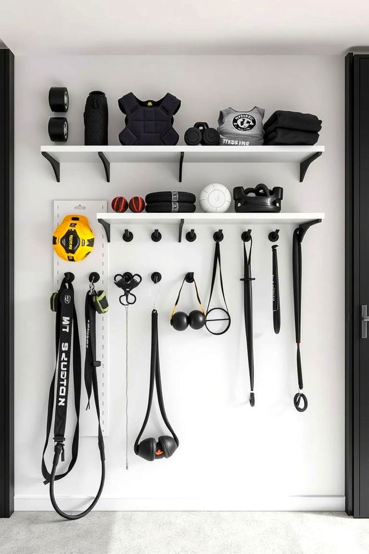 Vertical Storage Options - 22 Small Home Gym Ideas