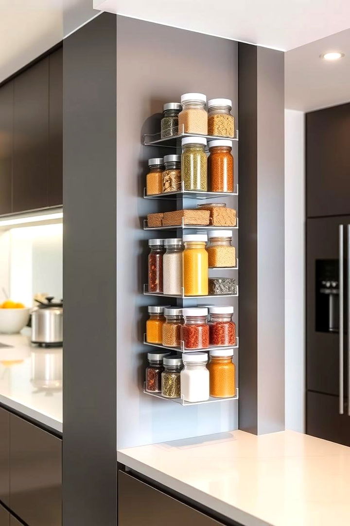 Vertical Wall Mounted Spice Rack - 22 Spice Rack Ideas