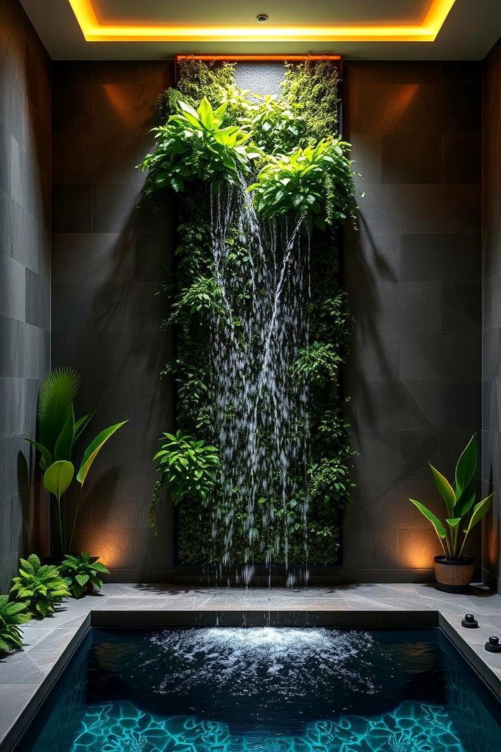 Vertical Water Features - 22 Spa Room Ideas