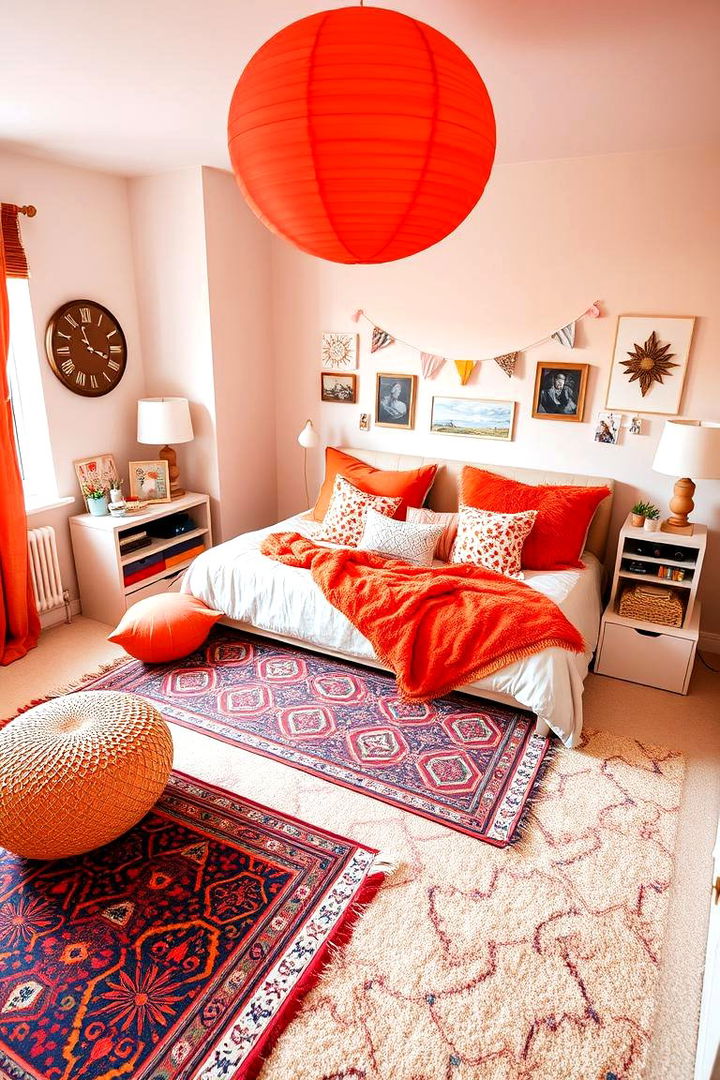 Vibrant Accent Pieces - 22 Orange Bedroom Ideas