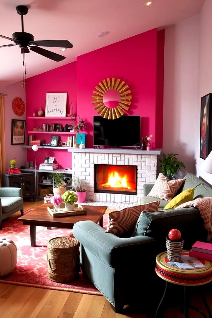 Vibrant Accessory Highlights - 22 Living Room Ideas With Sectionals and Fireplace