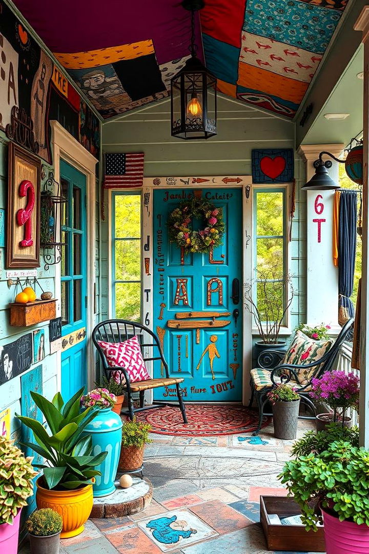Vibrant Artistic Flair - 22 Open Gable Porch Ideas