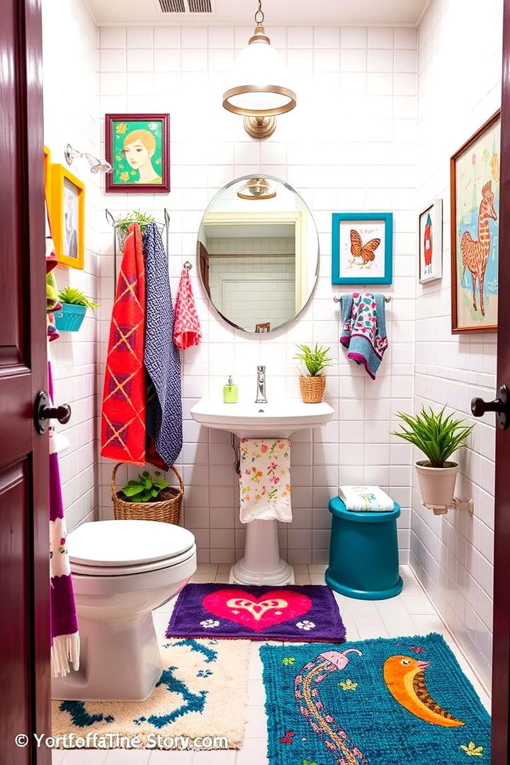 Vibrant Bathroom Accessories - 22 Colorful Bathroom Ideas