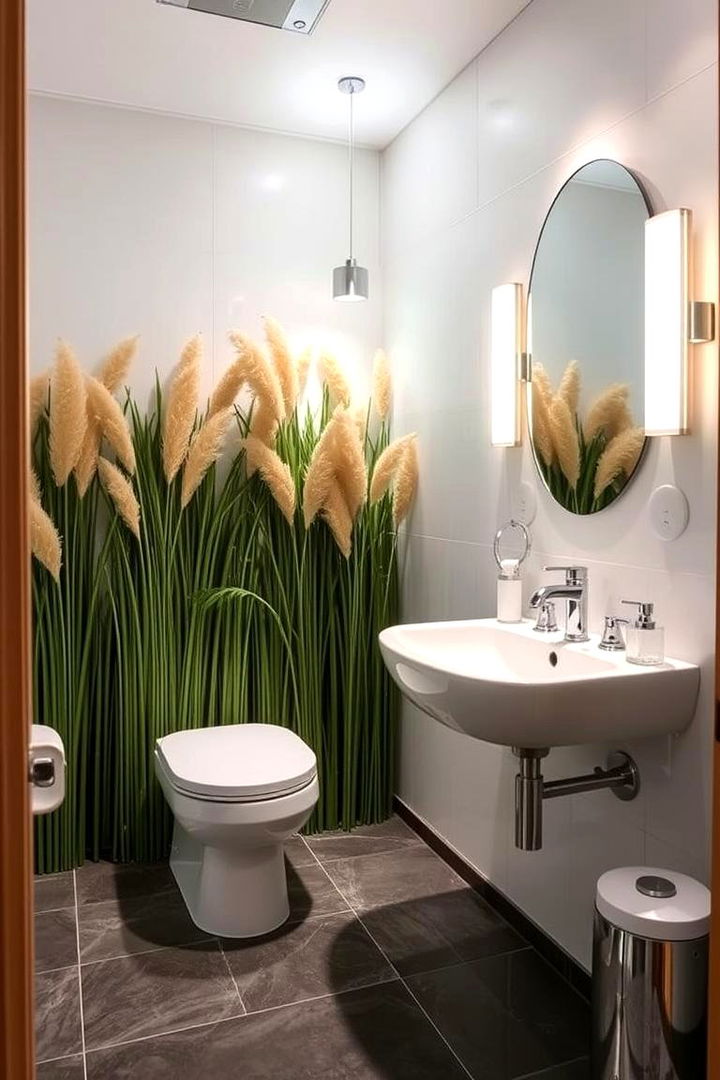 Vibrant Bathroom Arrangement - 22 Pampas Grass Decor Ideas