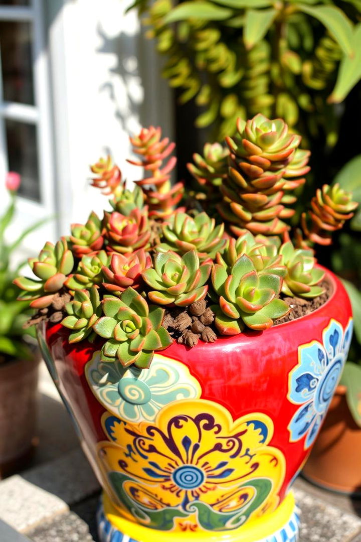 Vibrant Ceramic Pots - 22 Outdoor Succulent Container Ideas