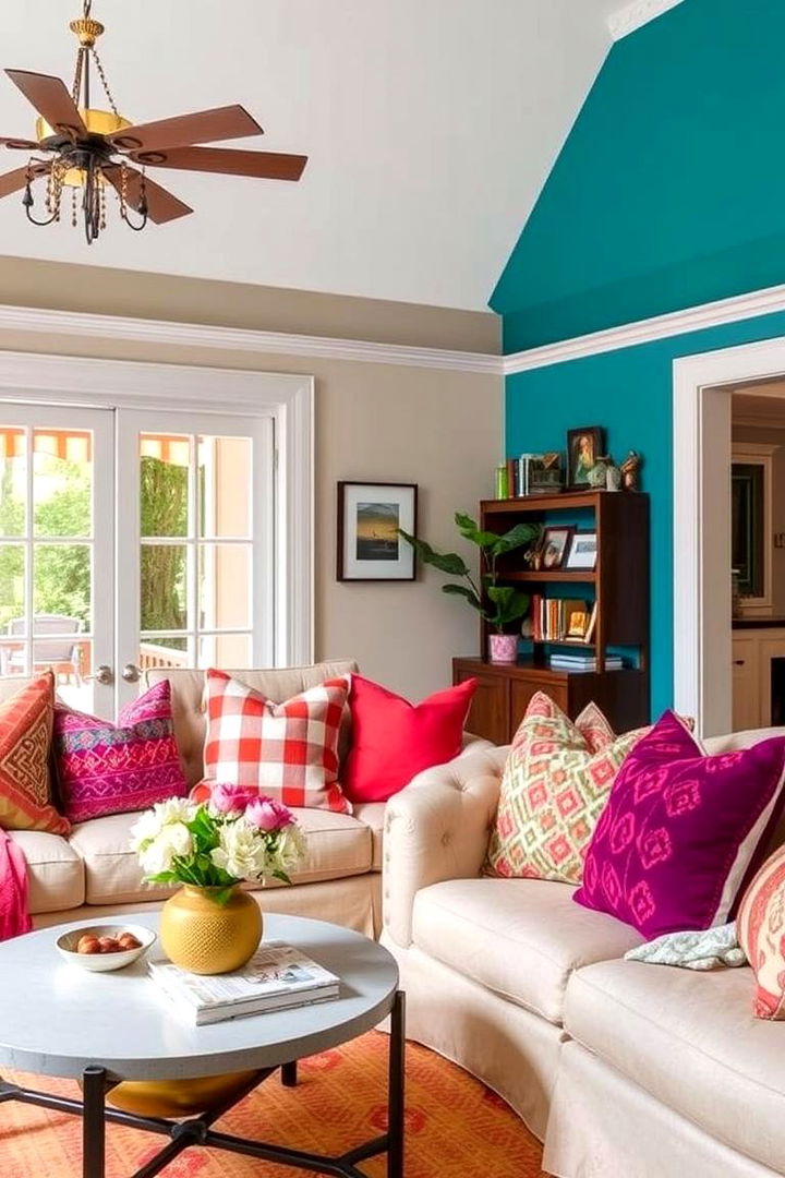 Vibrant Color Accents - 22 Housewarming Decoration Ideas