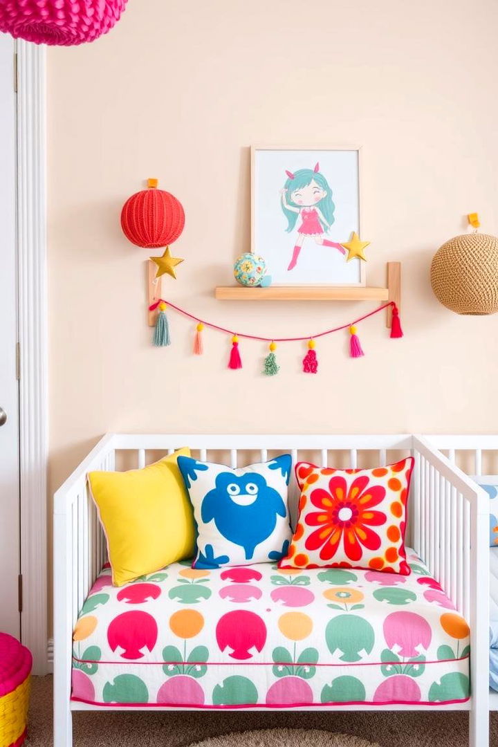 Vibrant Color Accents - 22 Boho Nursery Ideas