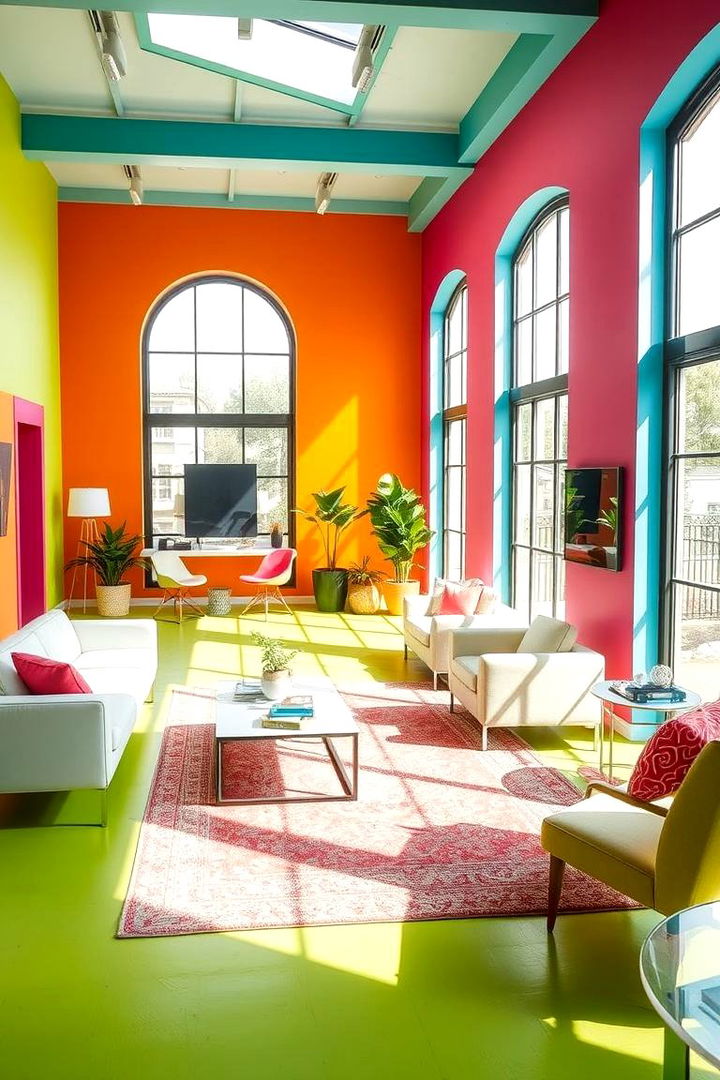 Vibrant Color Contrasts - 22 Game Room Paint Ideas