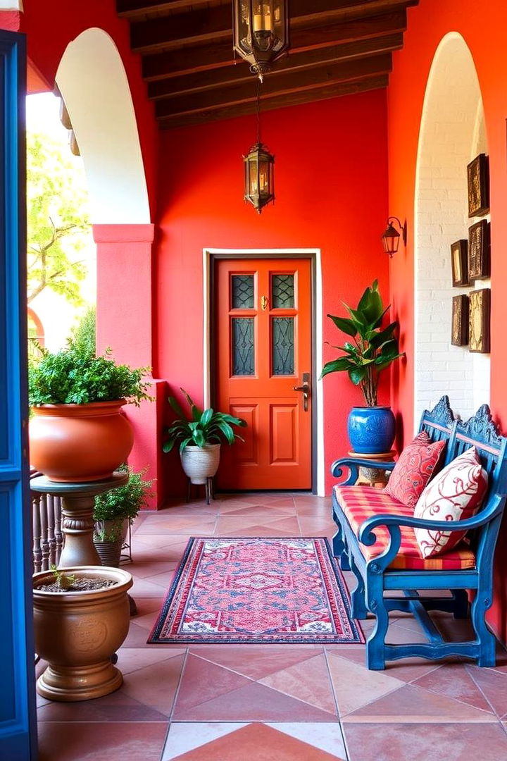 Vibrant Color Palettes - 22 spanish style front porch ideas