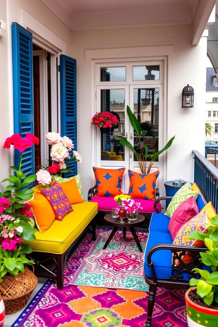 Vibrant Color Splash - 22 Bedroom Balcony Ideas